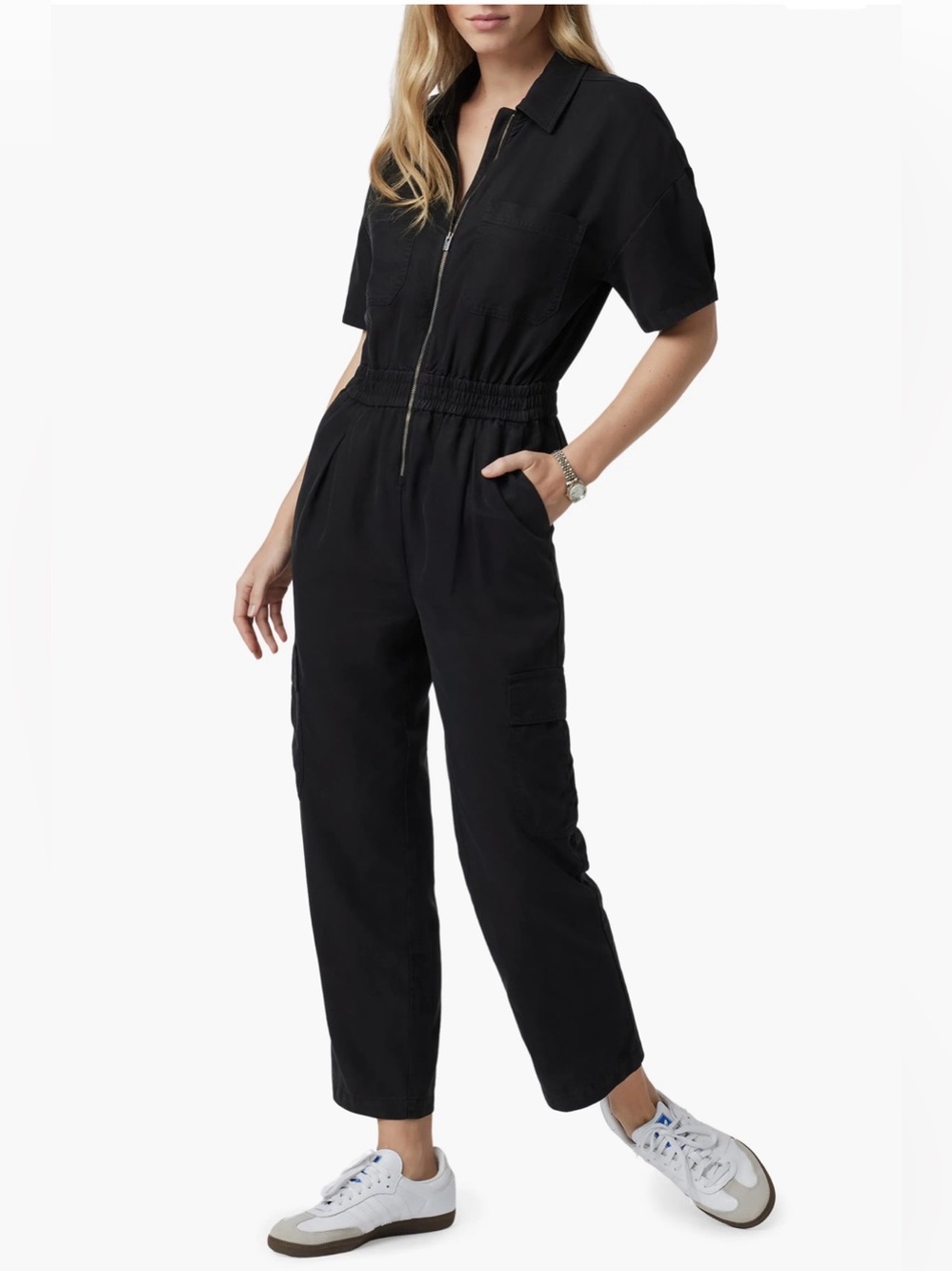 Vuori Coastline Front Zip Jumpsuit Black size Large